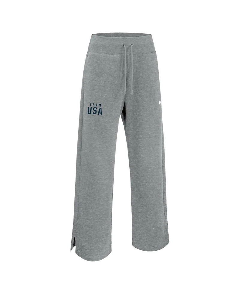 Nike Women's Heather Gray Team Usa Phoenix Fleece Sweatpants