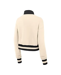 Nike Women's Natural LA28 Summer Olympics Phoenix Oversized Fleece Half-Zip Cropped Sweatshirt