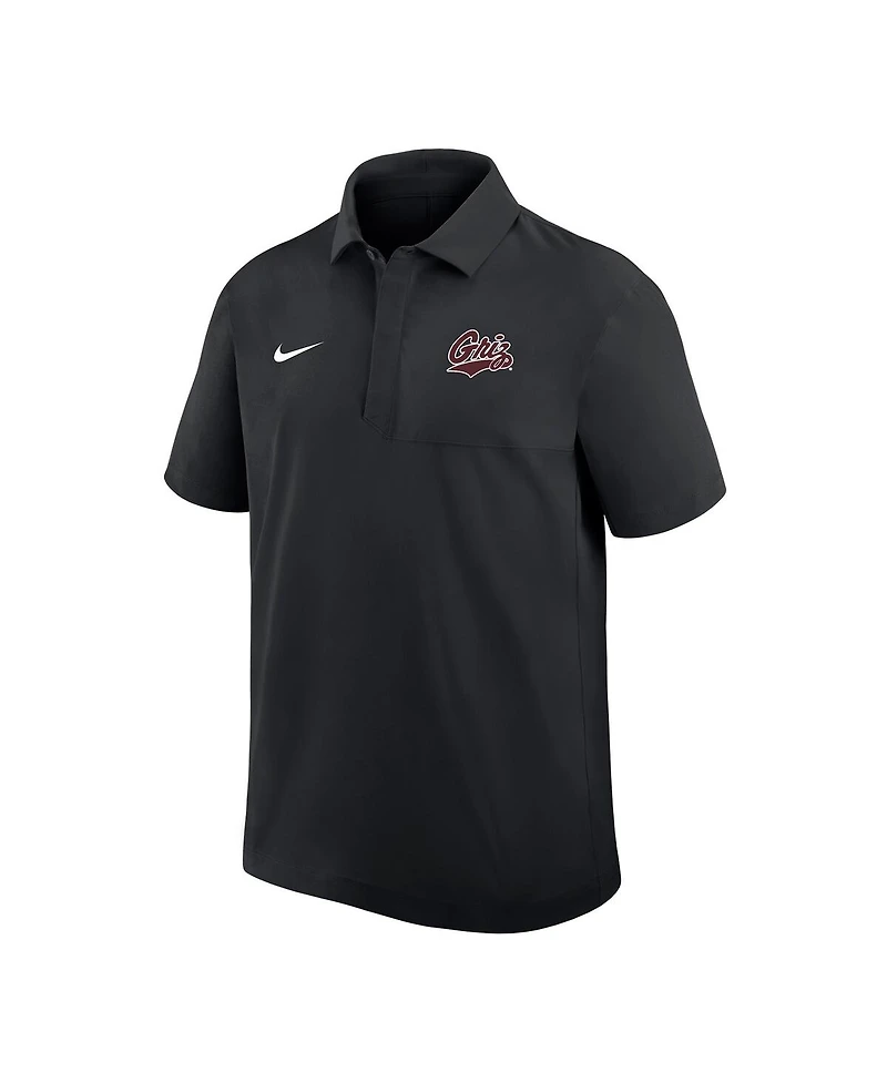 Nike Men's Black Montana Grizzlies 2025 Sideline Dri-fit Polo Shirt