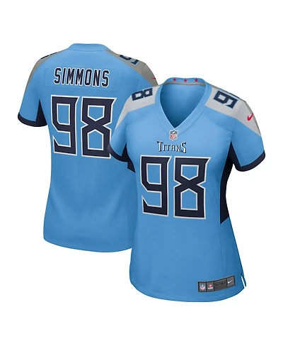 Nike Women's Jeffery Simmons Light Blue Tennessee Titans Team Game Jersey