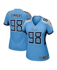 Nike Women's Jeffery Simmons Light Blue Tennessee Titans Team Game Jersey