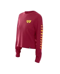 New Era Women's Burgundy Washington Commanders Sport Night Thermal Long Sleeve T-Shirt