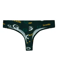 Concepts Sport Women's Green Bay Packers Mosaic All Over Print Thong