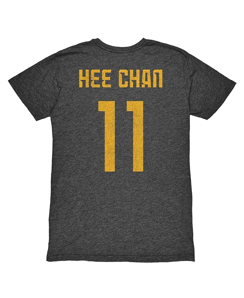 1863FC Men's Hwang Hee-chan Heather Black Wolverhampton Wanderers Player Name Number Twisted Tri-Blend Slub T-Shirt