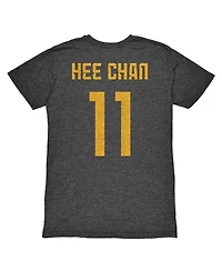 1863FC Men's Hwang Hee-chan Heather Black Wolverhampton Wanderers Player Name Number Twisted Tri-Blend Slub T-Shirt