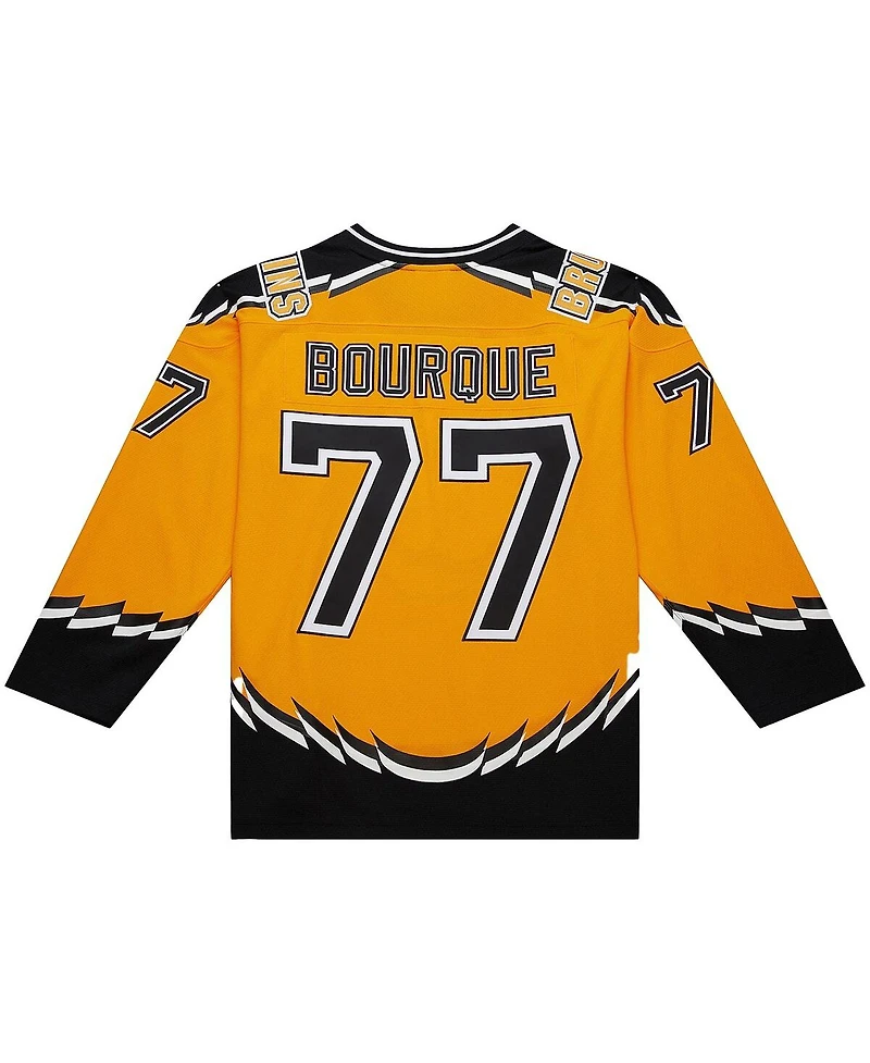 Mitchell & Ness Men's Ray Bourque Gold Boston Bruins Big Tall 1996-97 Blue Line 2.0 Jersey