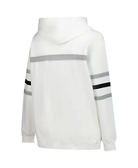 Mitchell & Ness Women's White Pittsburgh Steelers Plus Head Coach Throwback Pullover Hoodie