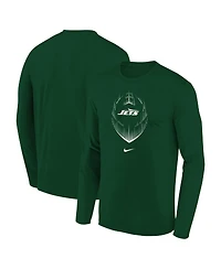 Nike Big Boys and Girls Green New York Jets Legend Icon Long Sleeve T-Shirt