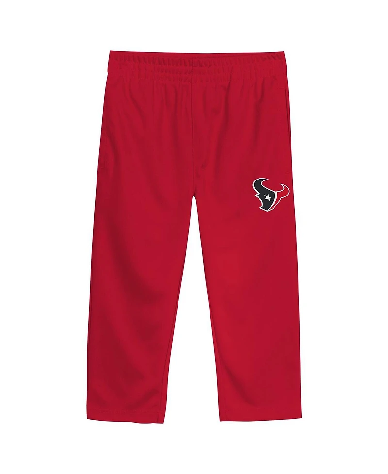 Outerstuff Toddler 2-Piece Navy/Red Houston Texans Red Zone V-Neck T-Shirt and Pants Set