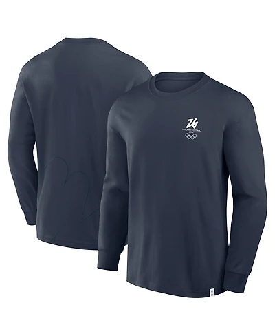 Fanatics Men's Navy Milano Cortina 2026 Winter Olympics Long Sleeve T-Shirt