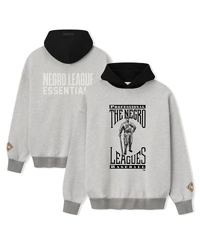 Fear of God Men's Heather Gray/Black Negro Leagues Baseball Museum Fleece Pullover Hoodie