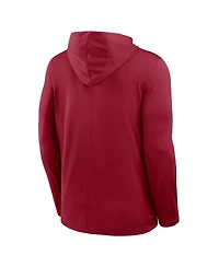 Nike Men's Crimson Washington State Cougars 2025 Sideline Dri-fit Long Sleeve Hoodie T-Shirt