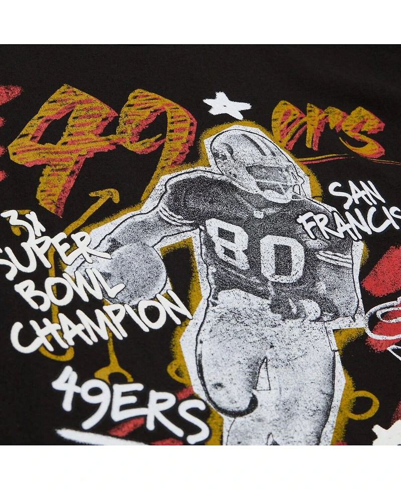 Mitchell & Ness Men's Jerry Rice Black San Francisco 49ers Chalked Up Player Graphic T-Shirt