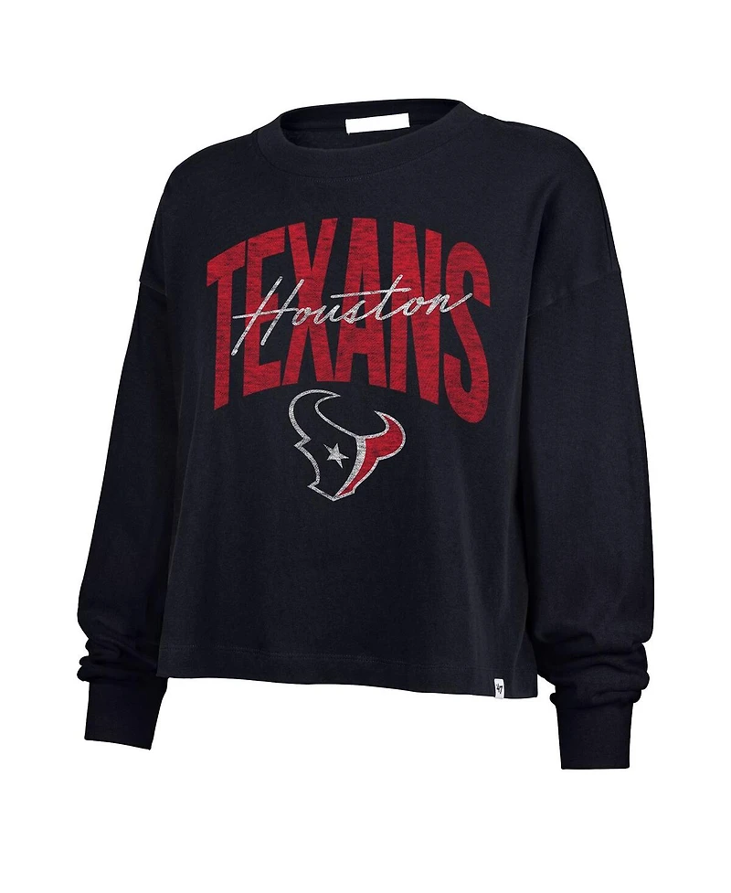 '47 Brand Women's Navy Houston Texans Muse Sydney Long Sleeve T-Shirt
