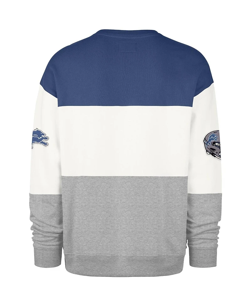 '47 Brand Men's Blue/Gray Detroit Lions Breeze Maximalist Sweatshirt