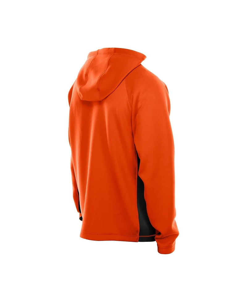 New Era Men's Orange Cincinnati Bengals Combine Authentic Raglan Scuba Full-Zip Hoodie