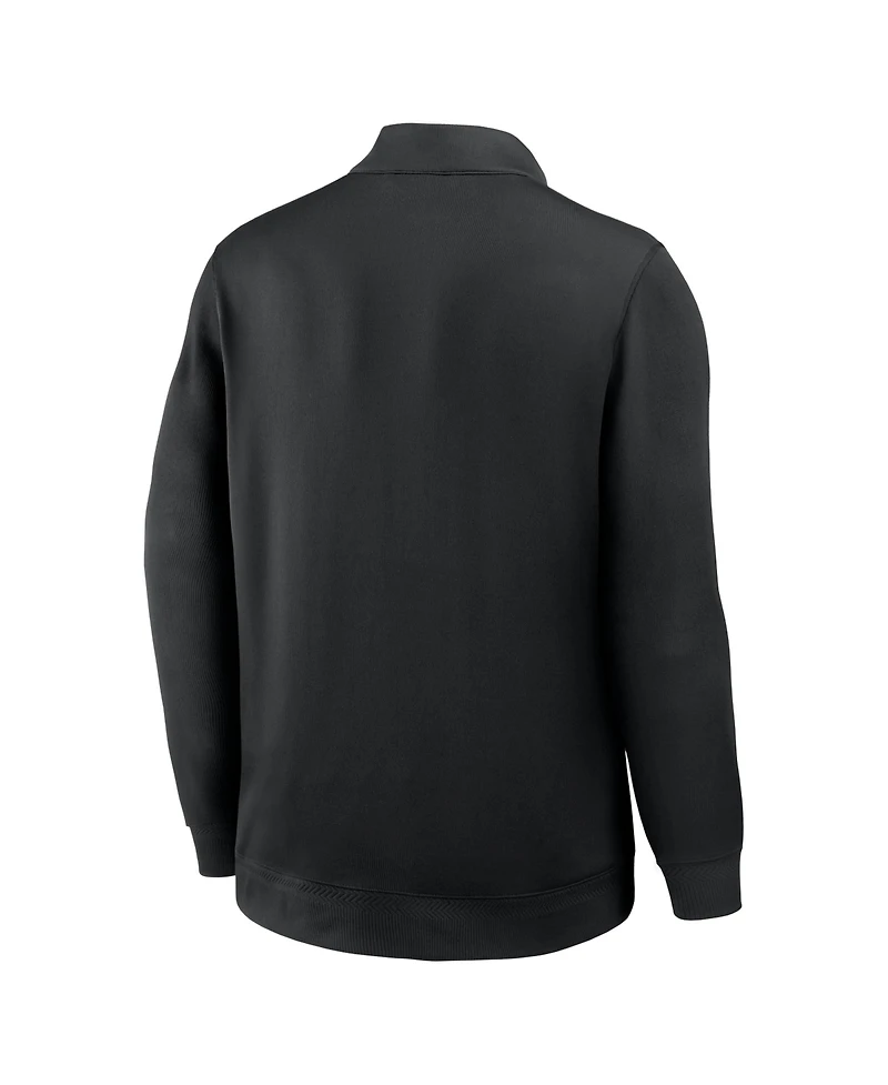 Nike Men's Black Georgia Bulldogs 2025 Coaches Premium Dri-fit Half-Zip Pullover Sweatshirt