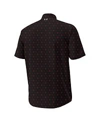 Under Armour Men's Black South Carolina Gamecocks Gameday Armourfuse Camp Button-Up Shirt