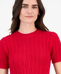 Nautica Women's Cotton Cable-Knit Sweater