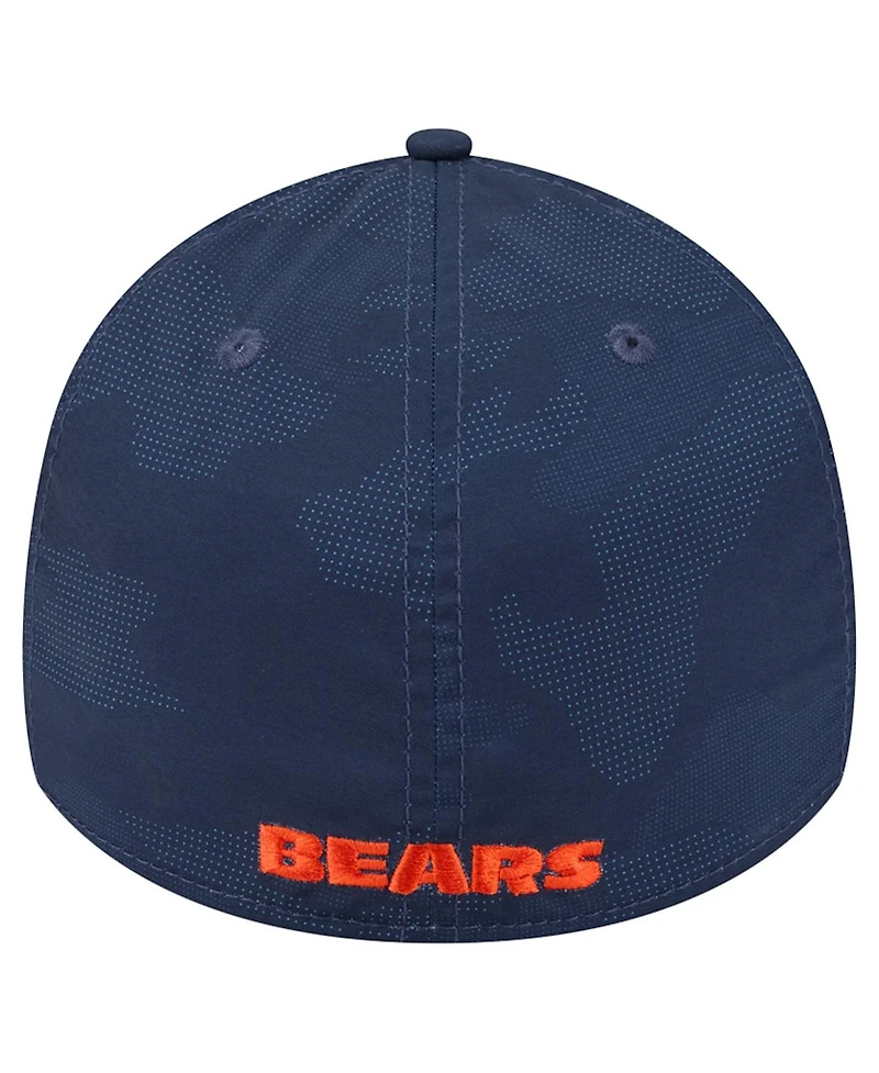 New Era Men's Navy Chicago Bears Tonal Camo 39THIRTY Stretch Fit Hat