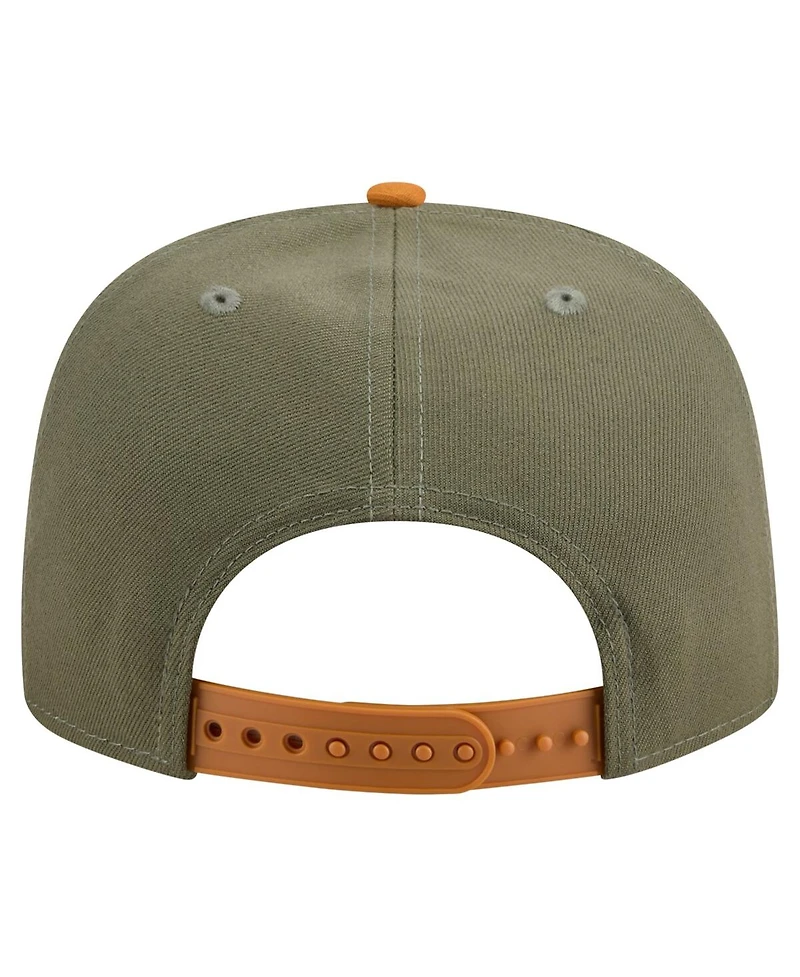 New Era Men's Olive/Brown New York Yankees Color Pack A-Frame 9FIFTY Snapback Hat