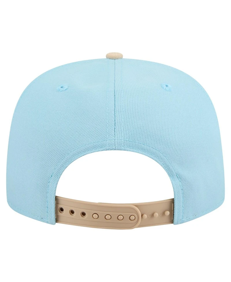 New Era Men's Light Blue/Light Beige Los Angeles Dodgers Color Pack A-Frame 9FIFTY Snapback Hat