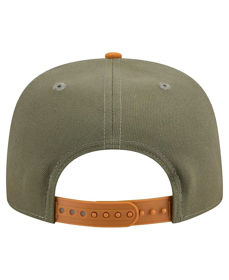 New Era Men's Olive/Brown Boston Red Sox Color Pack A-Frame 9FIFTY Snapback Hat