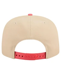 New Era Men's Light Beige/Coral New York Mets Color Pack A-Frame 9FIFTY Snapback Hat