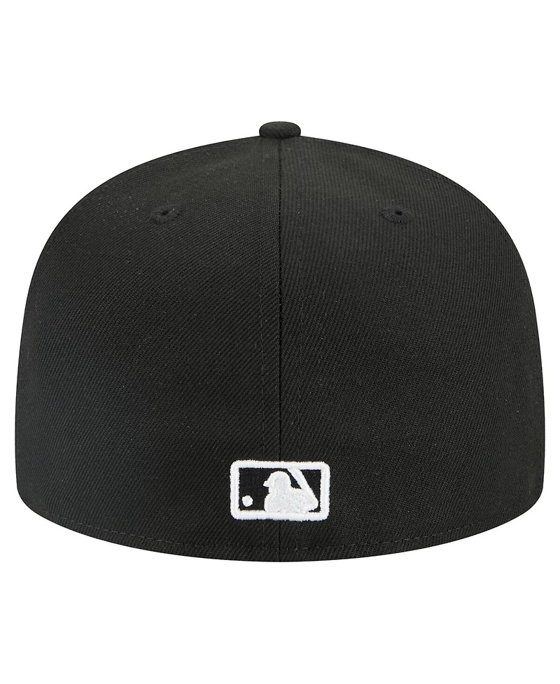 New Era Men's Black Boston Red Sox Tri-Hit 59FIFTY Fitted Hat