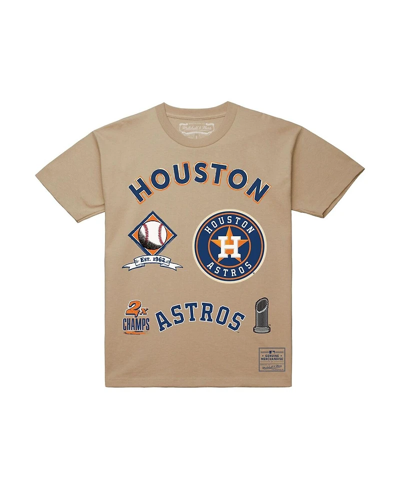 Mitchell & Ness Men's Cream Houston Astros Legacy Defined T-Shirt
