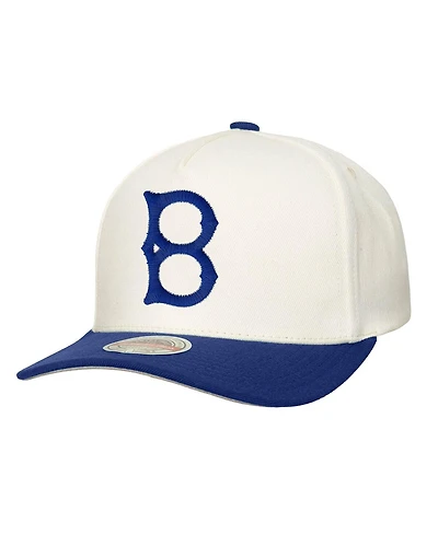 Mitchell & Ness Men's Cream Brooklyn Dodgers Coop Stretch-Snapback Hat