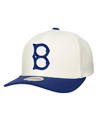 Mitchell & Ness Men's Cream Brooklyn Dodgers Coop Stretch-Snapback Hat