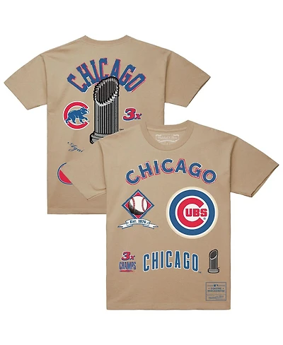 Mitchell & Ness Men's Cream Chicago Cubs Legacy Defined T-Shirt