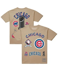 Mitchell & Ness Men's Cream Chicago Cubs Legacy Defined T-Shirt