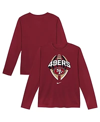 Nike Preschool Scarlet San Francisco 49ers Primetime Legend Icon Long Sleeve Performance T-Shirt