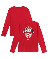 Nike Preschool Red Kansas City Chiefs Primetime Legend Icon Long Sleeve Performance T-Shirt