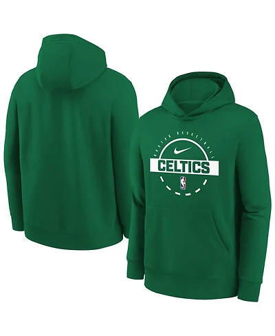 Nike Big Boys and Girls Kelly Green Boston Celtics 2025/26 Club Fleece Practice Hoodie