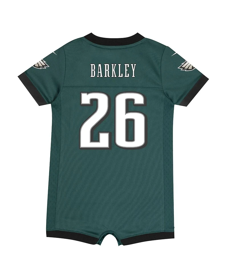 Nike Baby Boys and Girls Saquon Barkley Midnight Green Philadelphia Eagles Game Romper Jersey