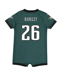 Nike Baby Boys and Girls Saquon Barkley Midnight Green Philadelphia Eagles Game Romper Jersey