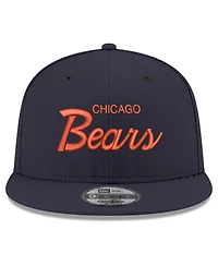 New Era Men's Navy Chicago Bears Script 9FIFTY Snapback Hat