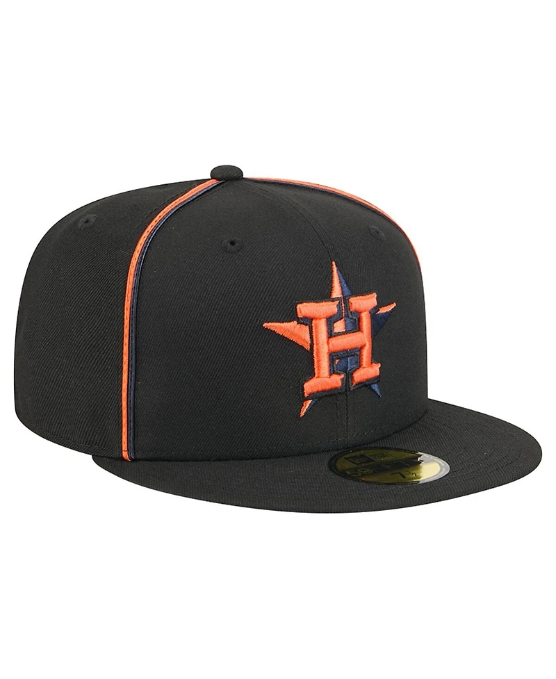 New Era Men's Black Houston Astros Soutache 59FIFTY Fitted Hat
