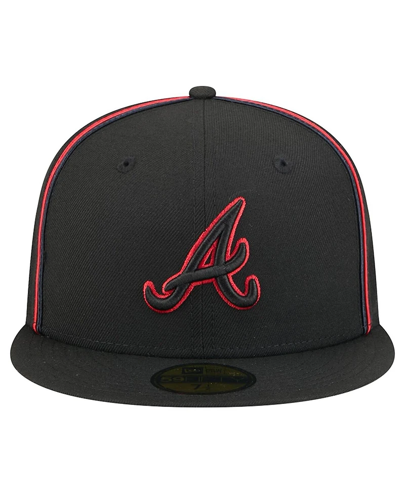 New Era Men's Black Atlanta Braves Soutache 59FIFTY Fitted Hat