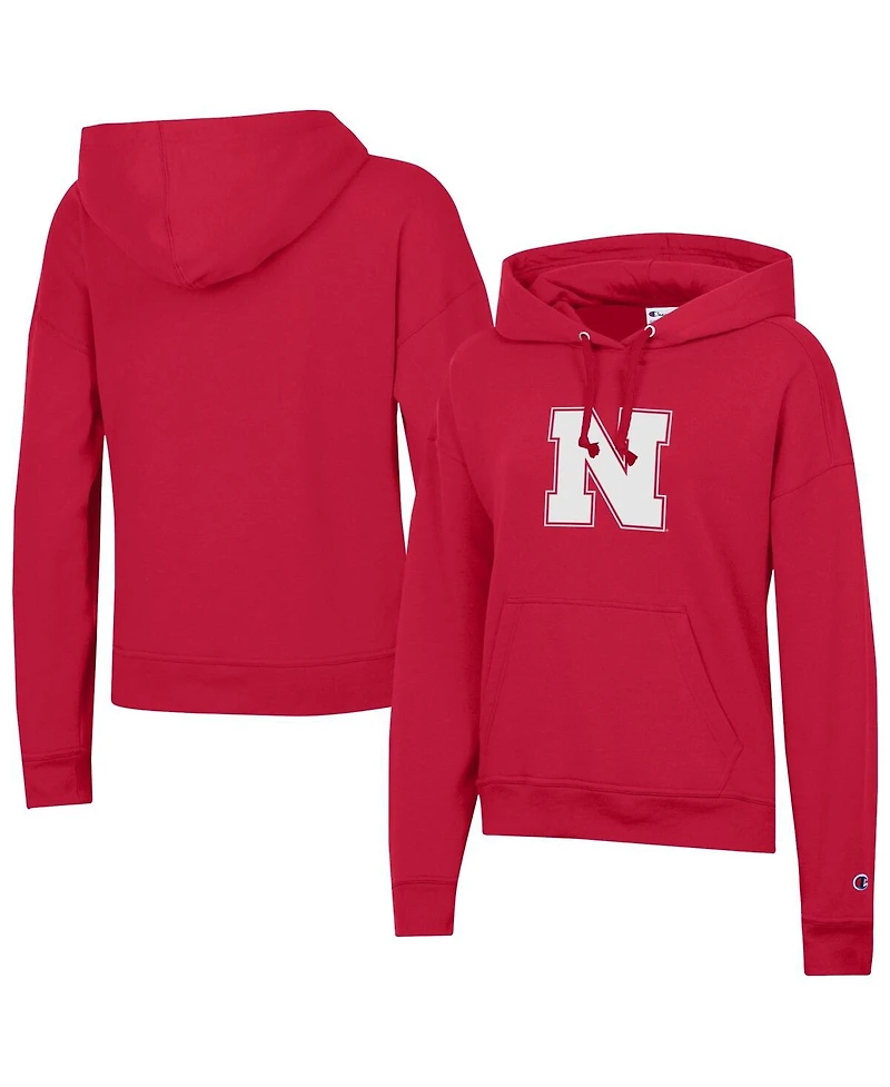 Champion Women's Scarlet Nebraska Huskers Powerblend Fleece Hoodie