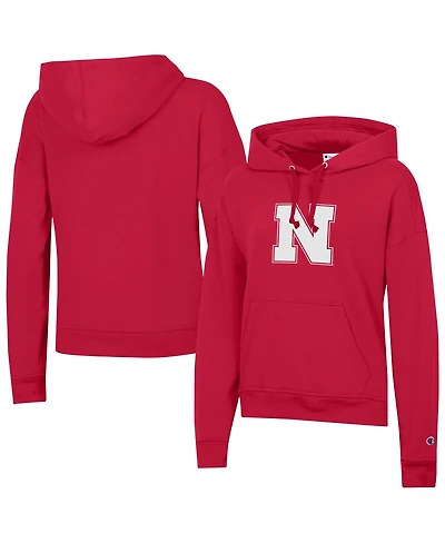 Champion Women's Scarlet Nebraska Huskers Powerblend Fleece Hoodie