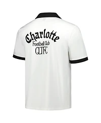 The Wild Collective Men's White Charlotte Fc Bowler Button-Up Shirt