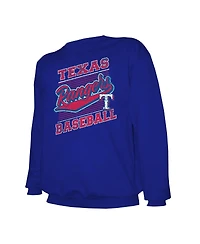 Stitches Men's Royal Texas Rangers Lightweight Crew Sweatshirt
