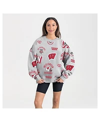 Gameday Couture Women's Gray Wisconsin Badgers Always on Repeat Fleece Sweatshirt