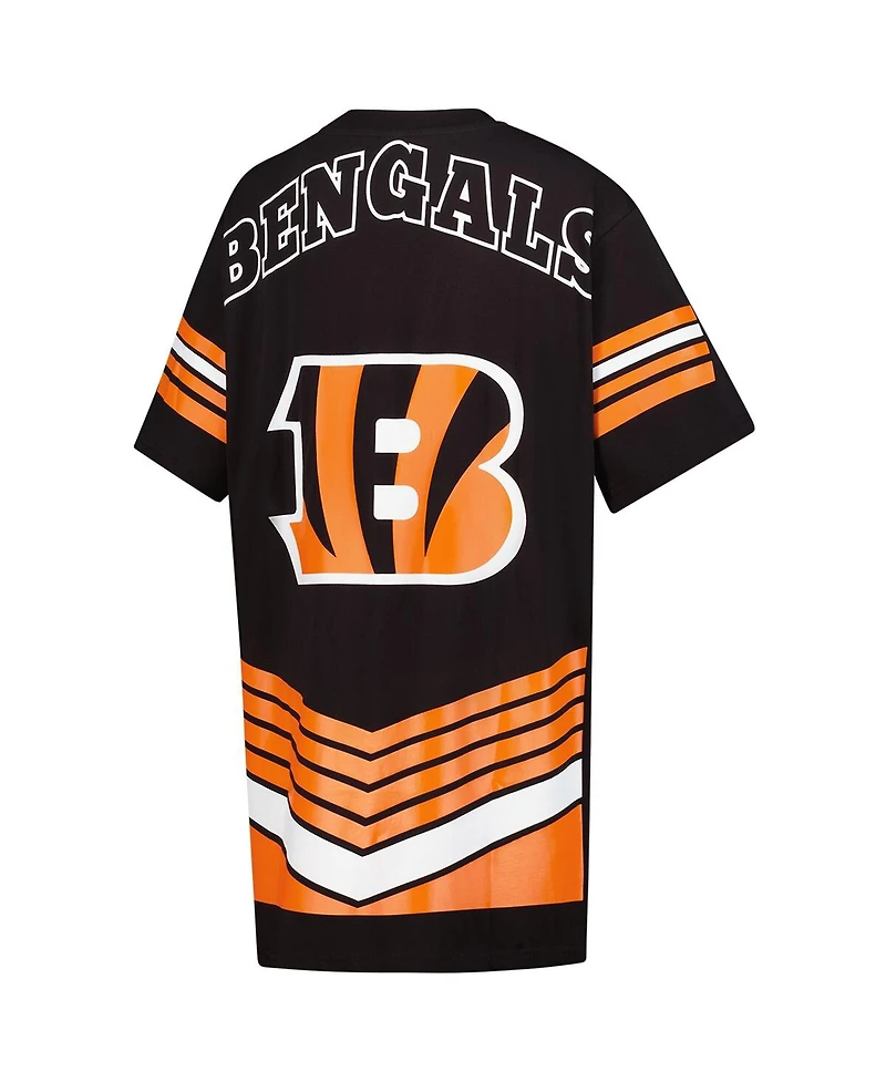 Gameday Couture Women's Black Cincinnati Bengals Perfect Score Vintage T-Shirt Dress