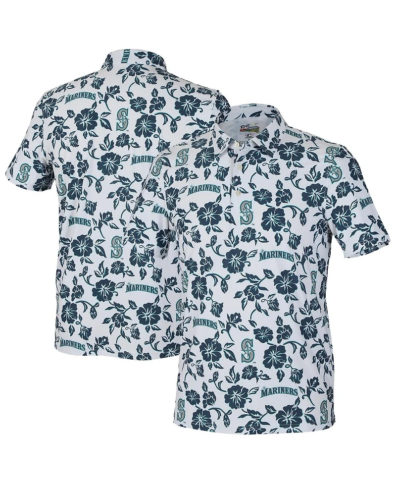 Reyn Spooner Men's White Seattle Mariners Pua Performance Polo Shirt