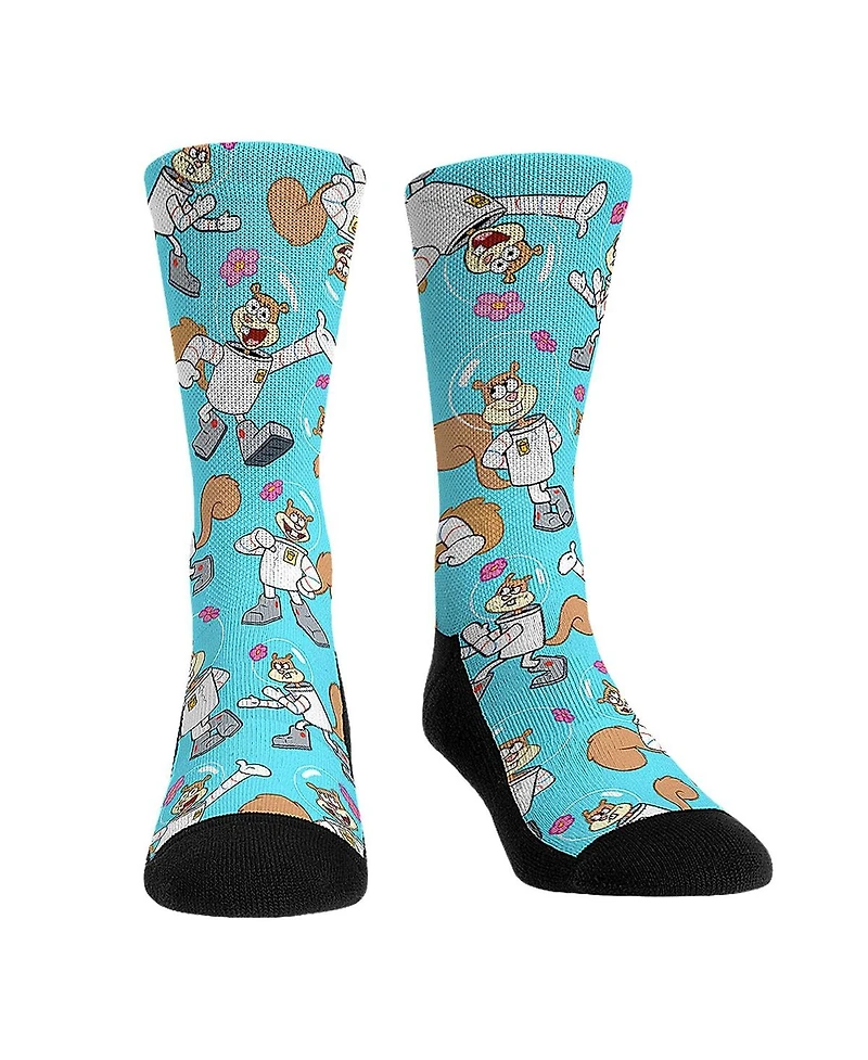 Rock 'Em Men's and Women's SpongeBob SquarePants Sandy All Over Print Crew Socks